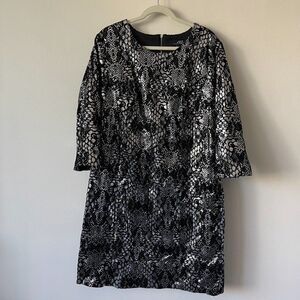 Midnight Velvet Plus Size Sequin Shift Dress